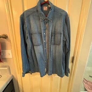 Levi’s dry goods denim shirt men’s large snap closures